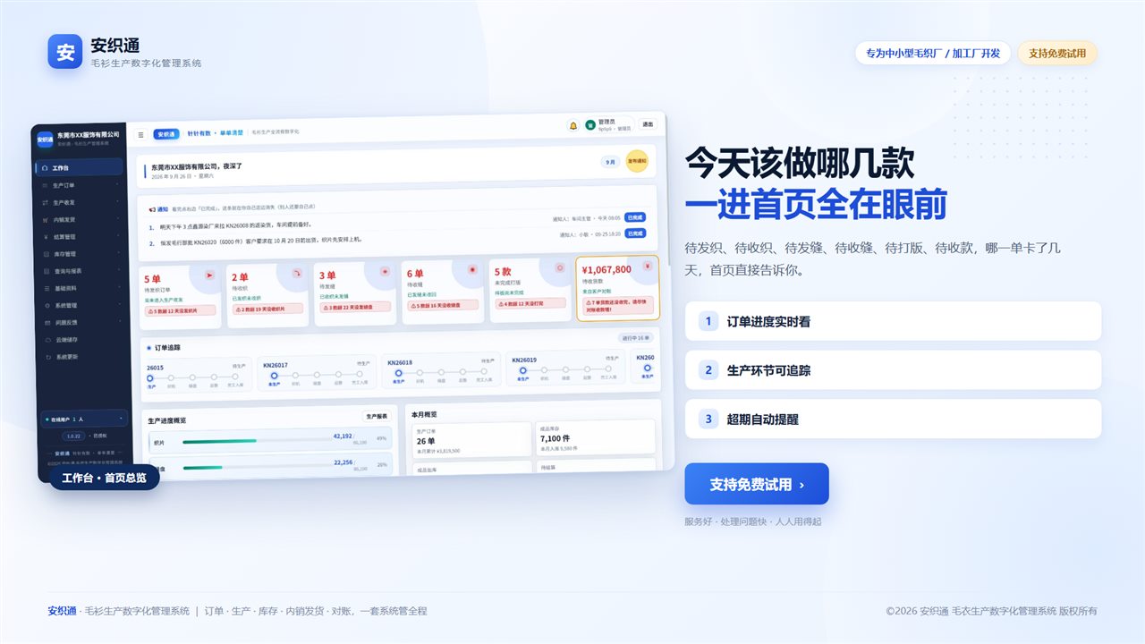 首页总览:今天该做哪几款,一进首页全在眼前